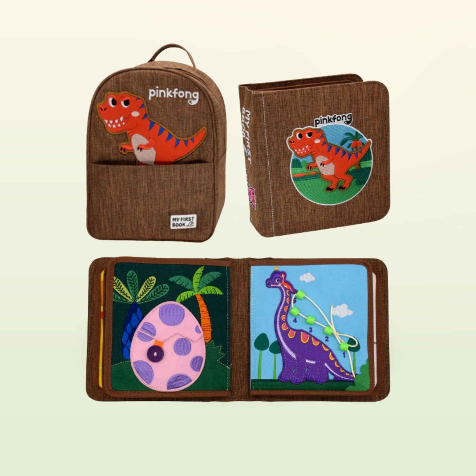 My First Book T-Rex + Backpack Set