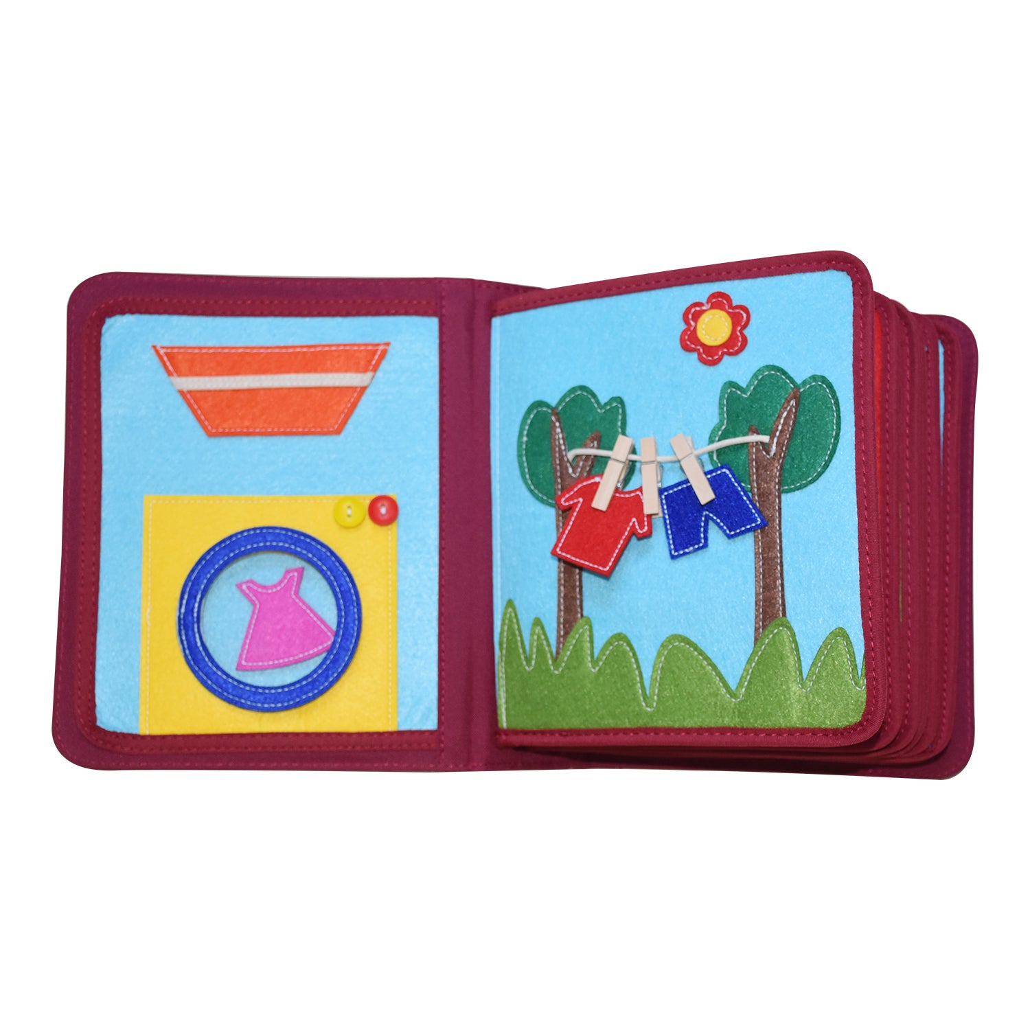 My First Book Mein Alltag (rot) - Quiet Book Set