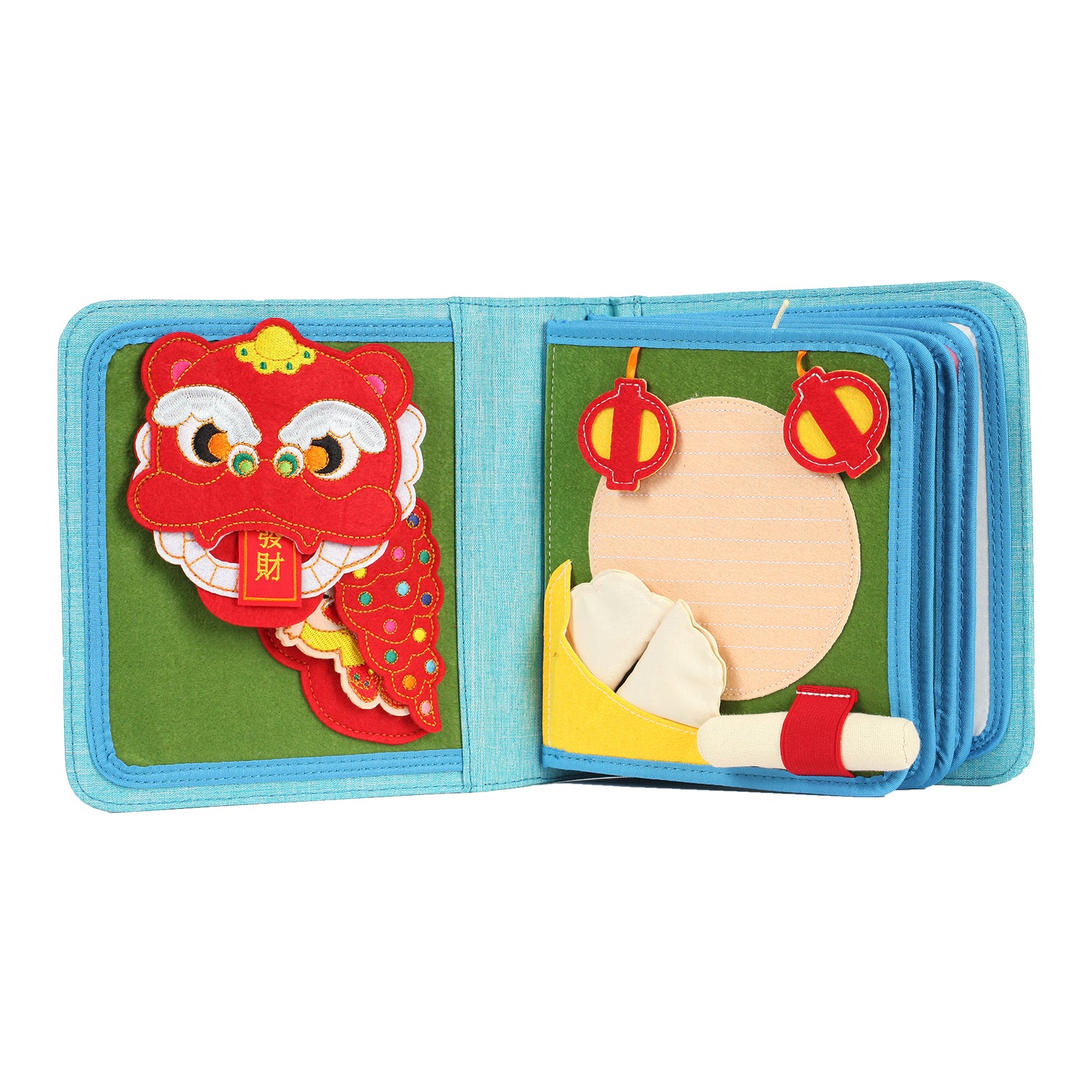 My First Book Food (light blue) - Quiet Book Set