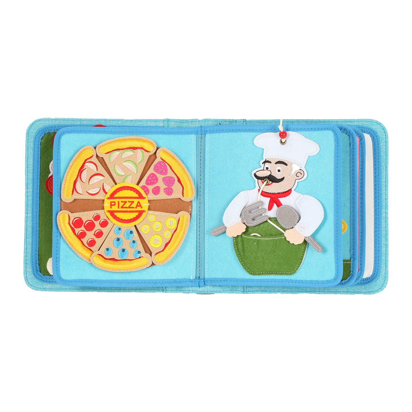 Quiet Book Food incl. Backpack (Pink)