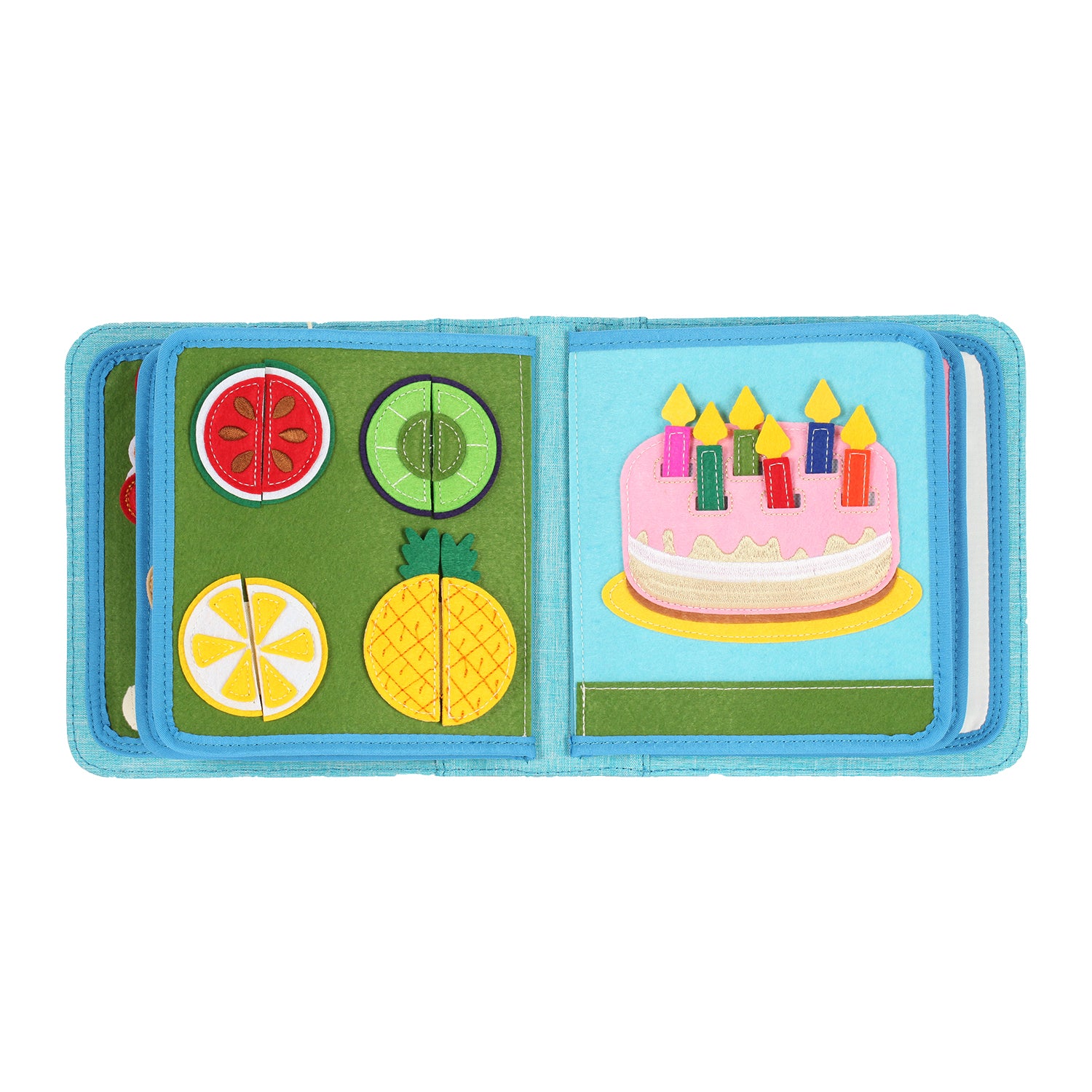 My First Book Food (light blue) - Quiet Book Set