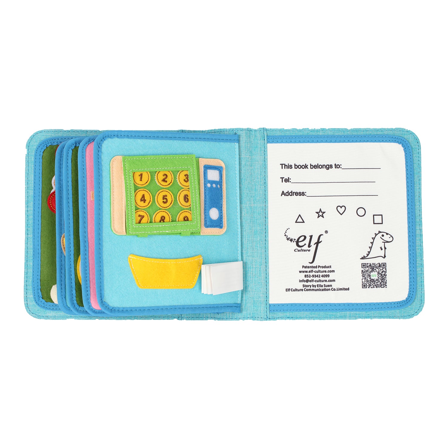 My First Book Food (light blue) - Quiet Book Set