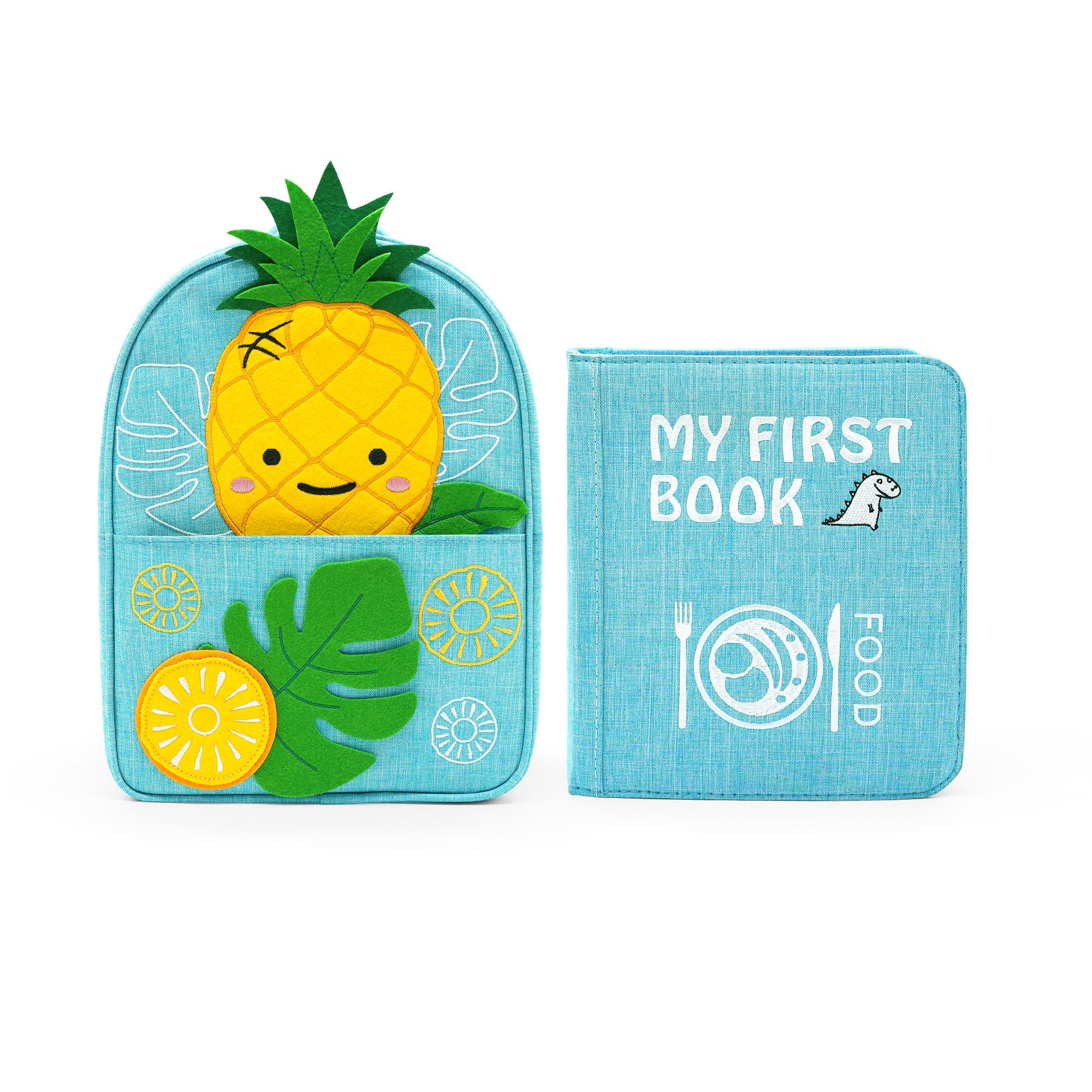My First Book Food (light blue) - Quiet Book Set