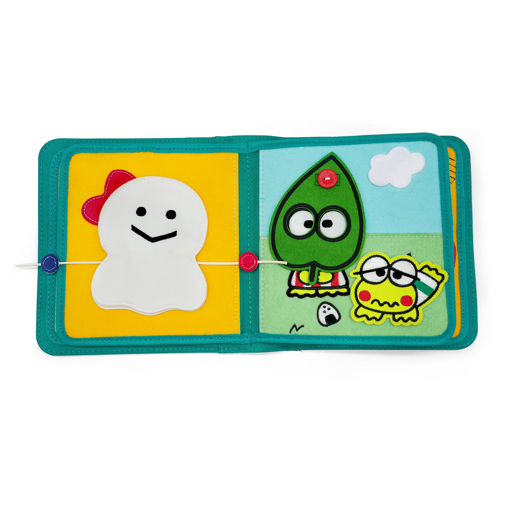 My First Book Keroppi Quiet Book – Seite: Schnüren und Wetter