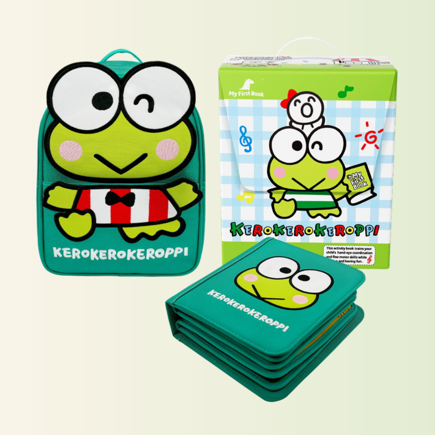 My First Book Keroppi + Rucksack Set
