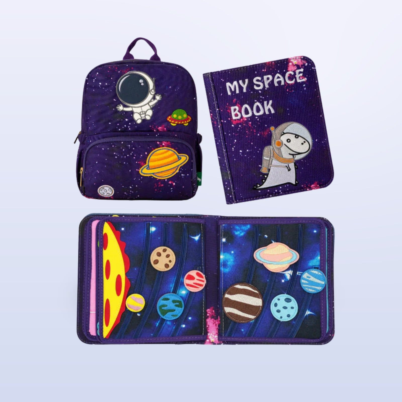 My First Book Weltraum Quiet Book mit Rucksack Set