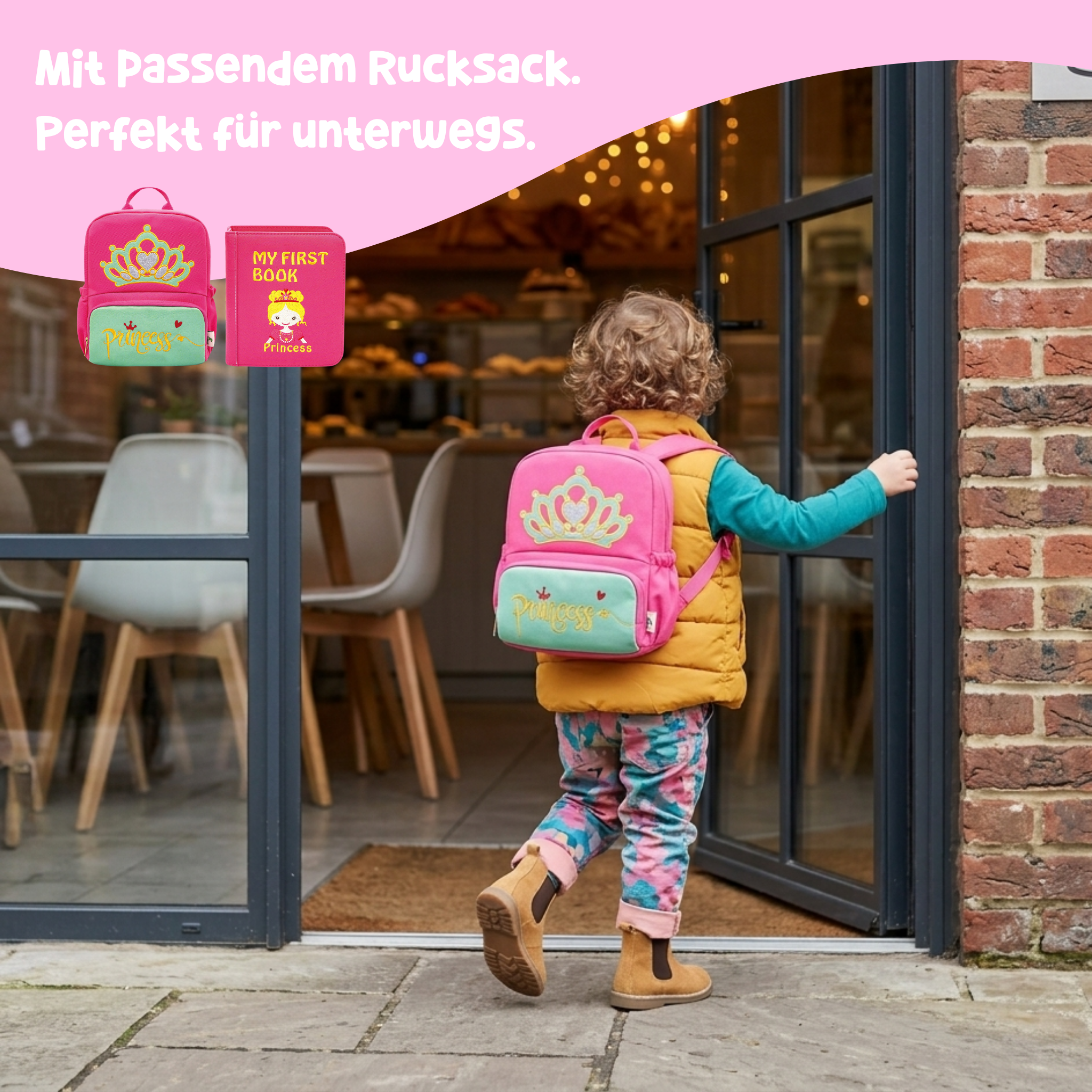My First Book Piccoli Buongustai (rosa) + Set con zainetto