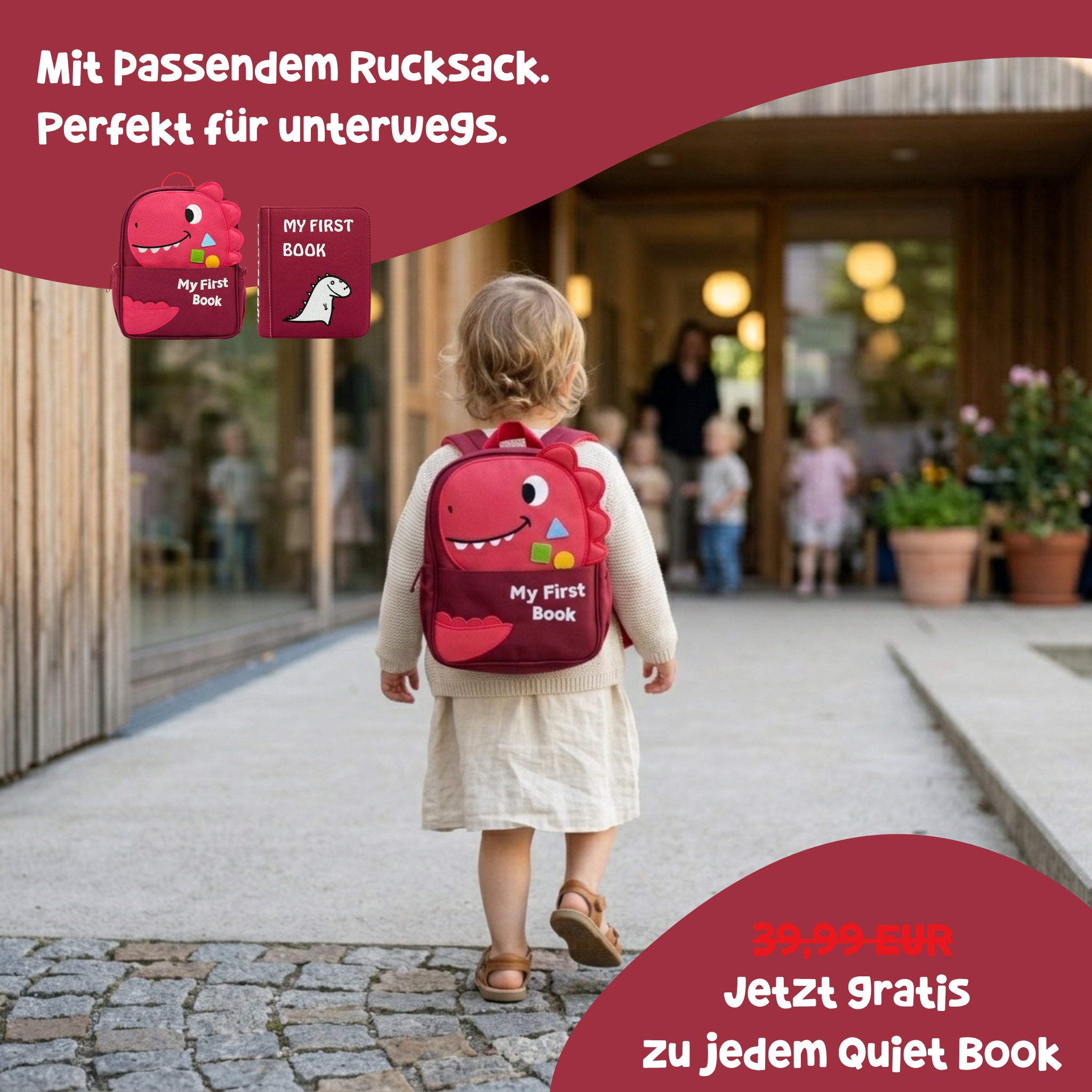 My First Book Mein Alltag (rot) - Quiet Book