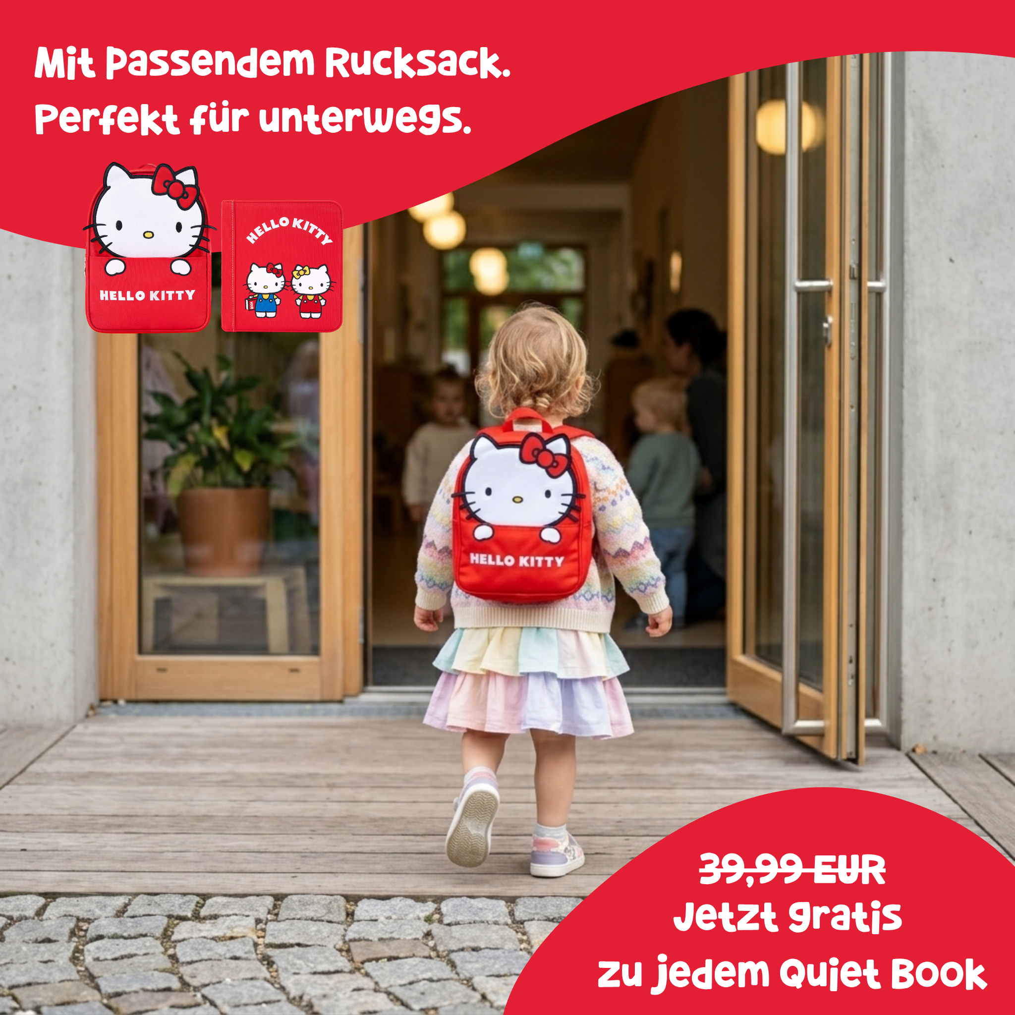 My First Book Hello Kitty (rot) - Quiet Book