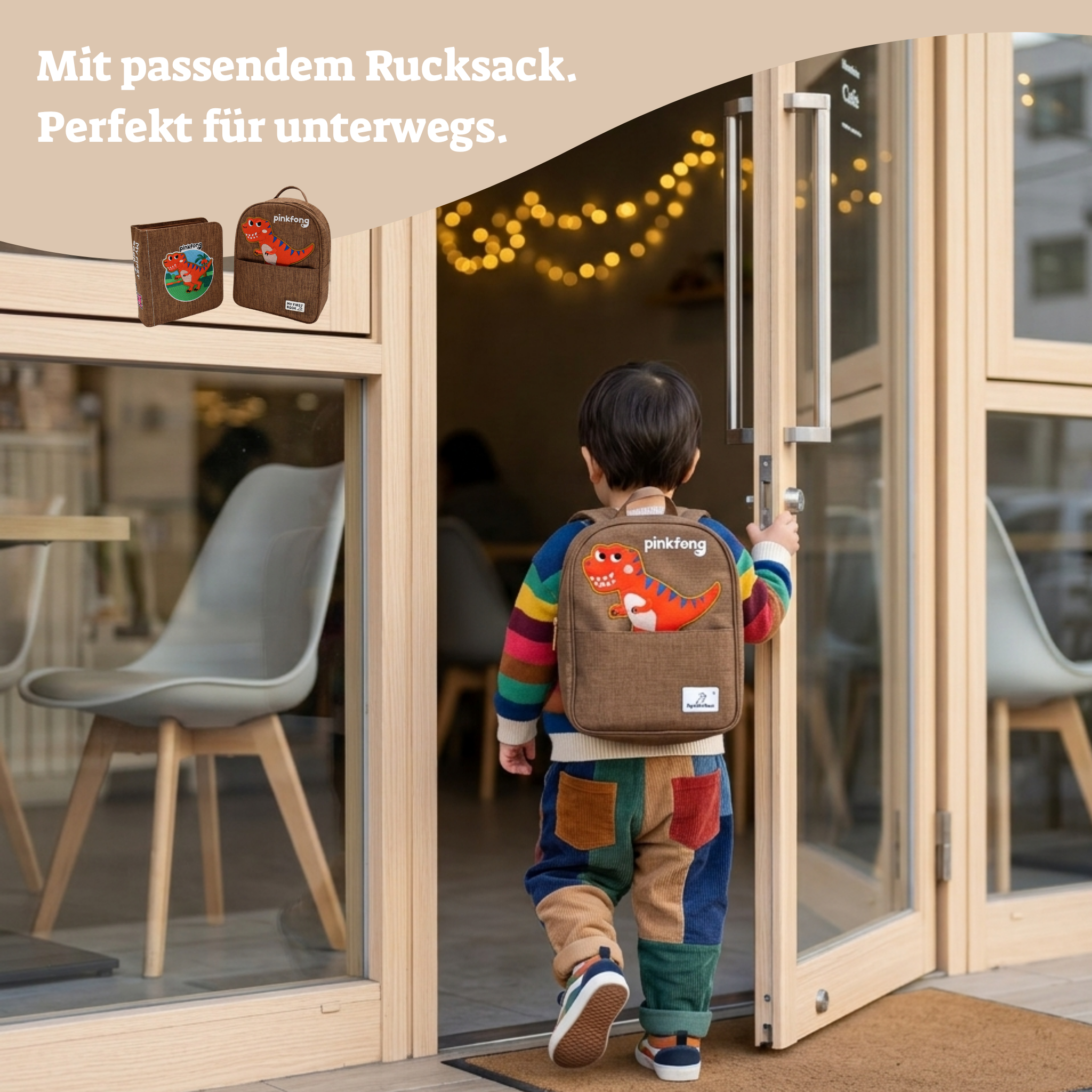 My First Book T-Rex + Backpack Set