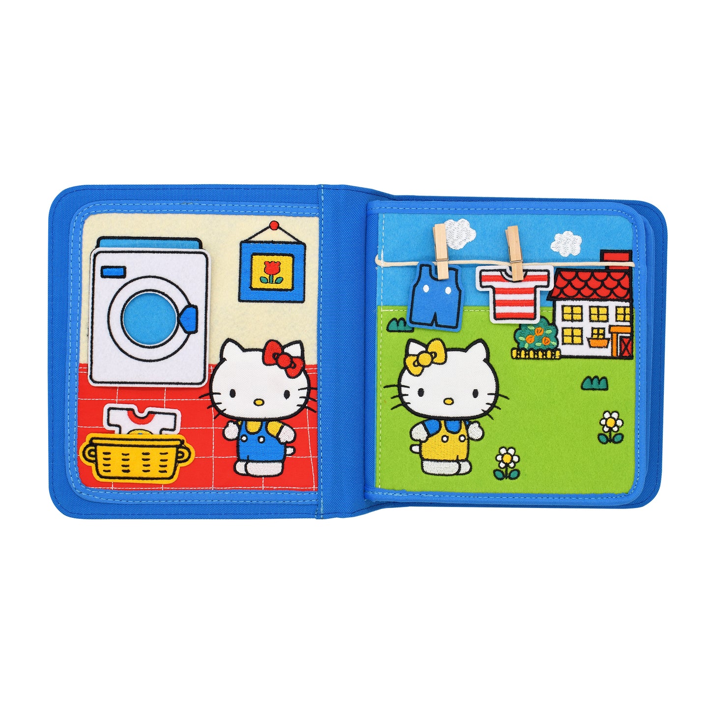 Quiet Book Hello Kitty inkl. Rucksack (blau)
