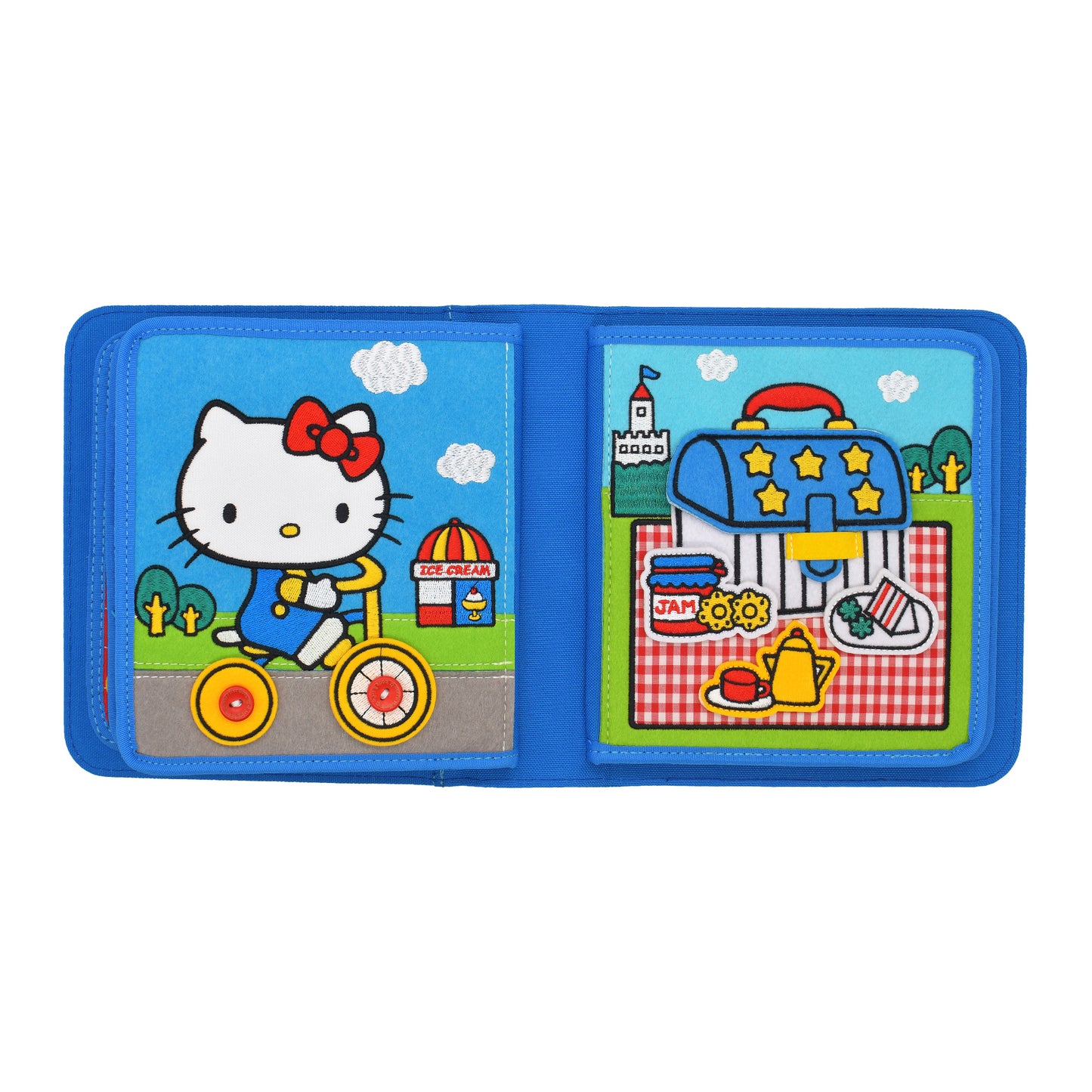 Quiet Book Hello Kitty inkl. Rucksack (blau)
