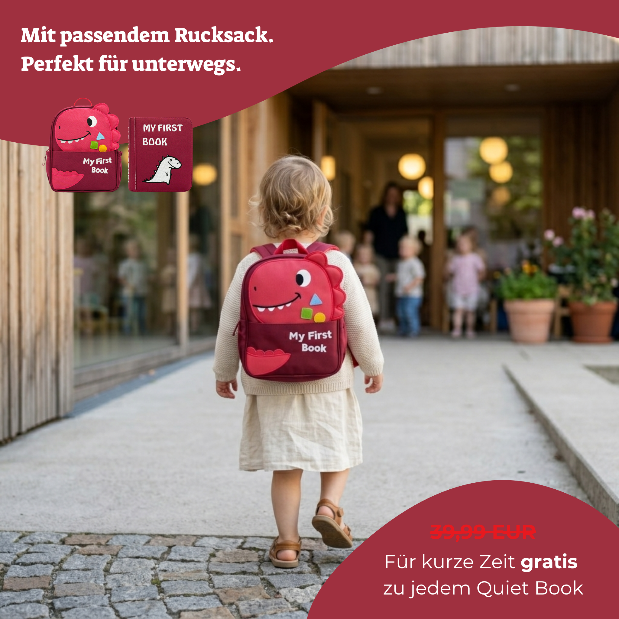 My First Book Mein Alltag (rot) - Quiet Book