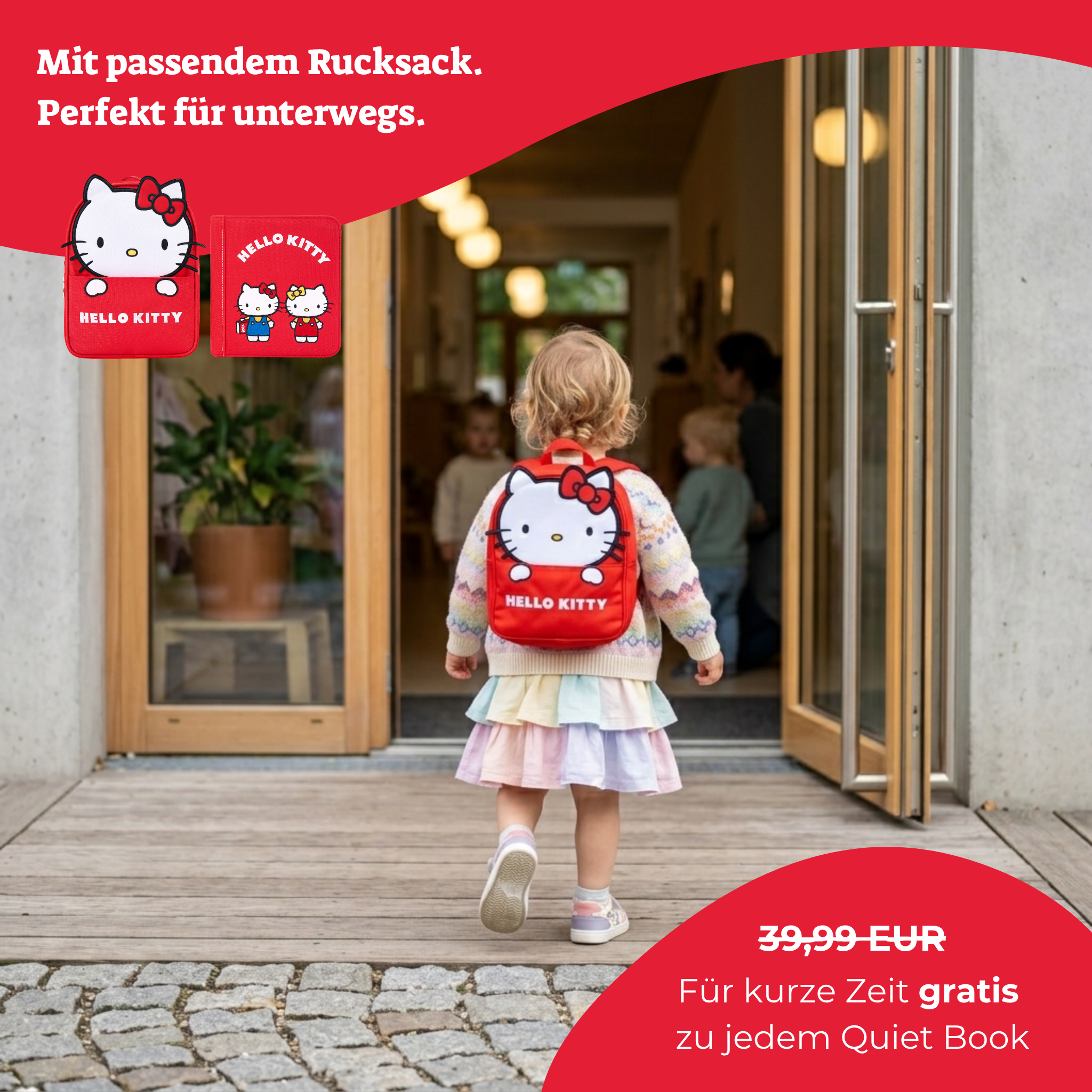 My First Book Hello Kitty (rot) - Quiet Book