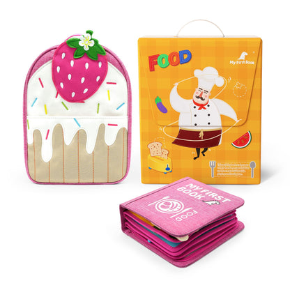 My First Book Food (rosa) - Quiet Book Set